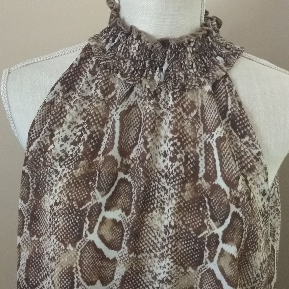 Multicolored Snakeskin Patterned Top - image 2